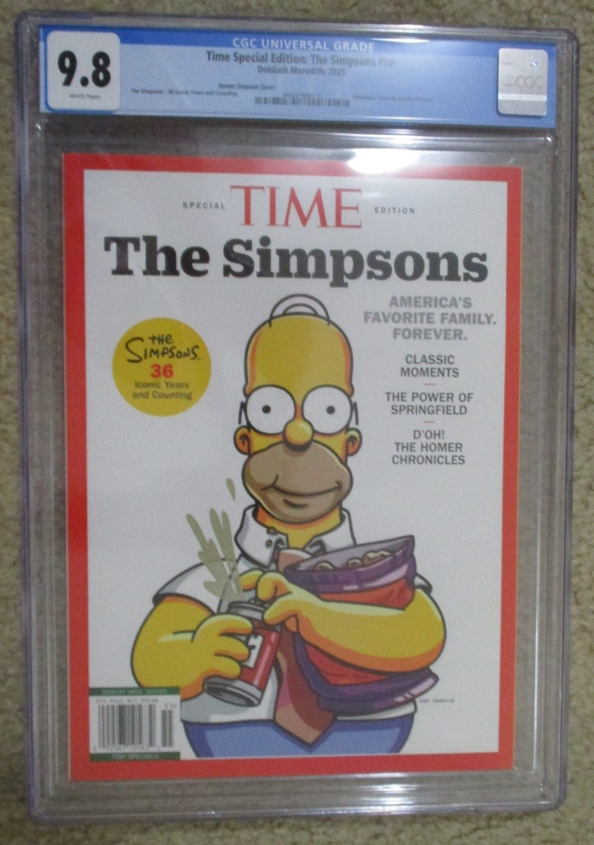 TIME MAGAZINE THE SIMPSONS SPECIAL EDITION 2025 CGC 9.8 HOMER