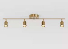 Vidalite Shura 4-Light Brushed Brass Integrated LED Track Light 3000K