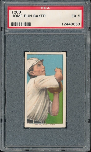 T206 Sweet Caporal 350/30 Frank Home Run Baker PSA 5 - A's