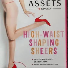 Assets by Spanx High-Waist Shaping Sheer Shapewear Nude Size 2 Wardrobe Basics