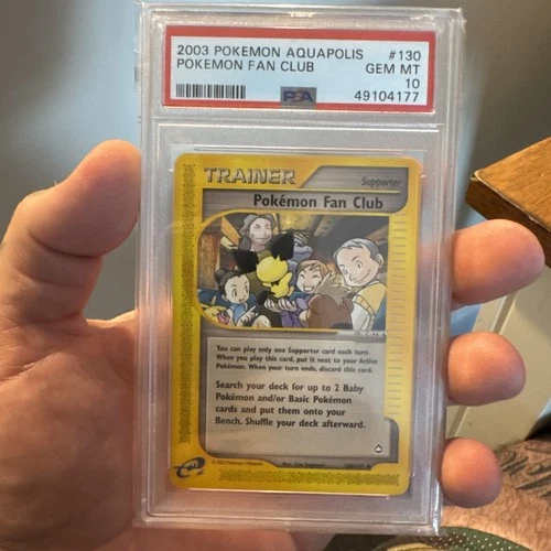 Psa 10 Pokémon Fan Club - 130 Aquapolis - Pokémon TCG - 2003 Pop 23!! Rare🔥