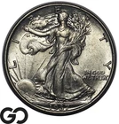 1937 Walking Liberty Half Dollar, Choice AU++/Unc