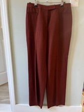 VINTAGE Dolce & Gabbana Rich Maroon Brown Trouser Womens Dress Pants (sz 4)
