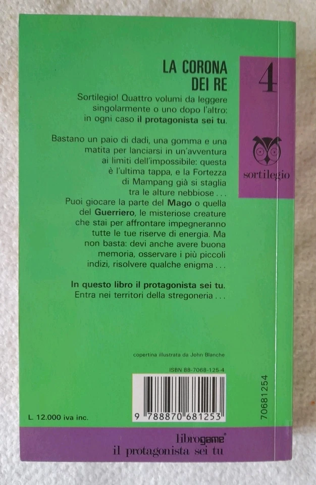 Librogame - sortilegio n4 - La Corona Dei Re 1989 - Immagine 2 di 4