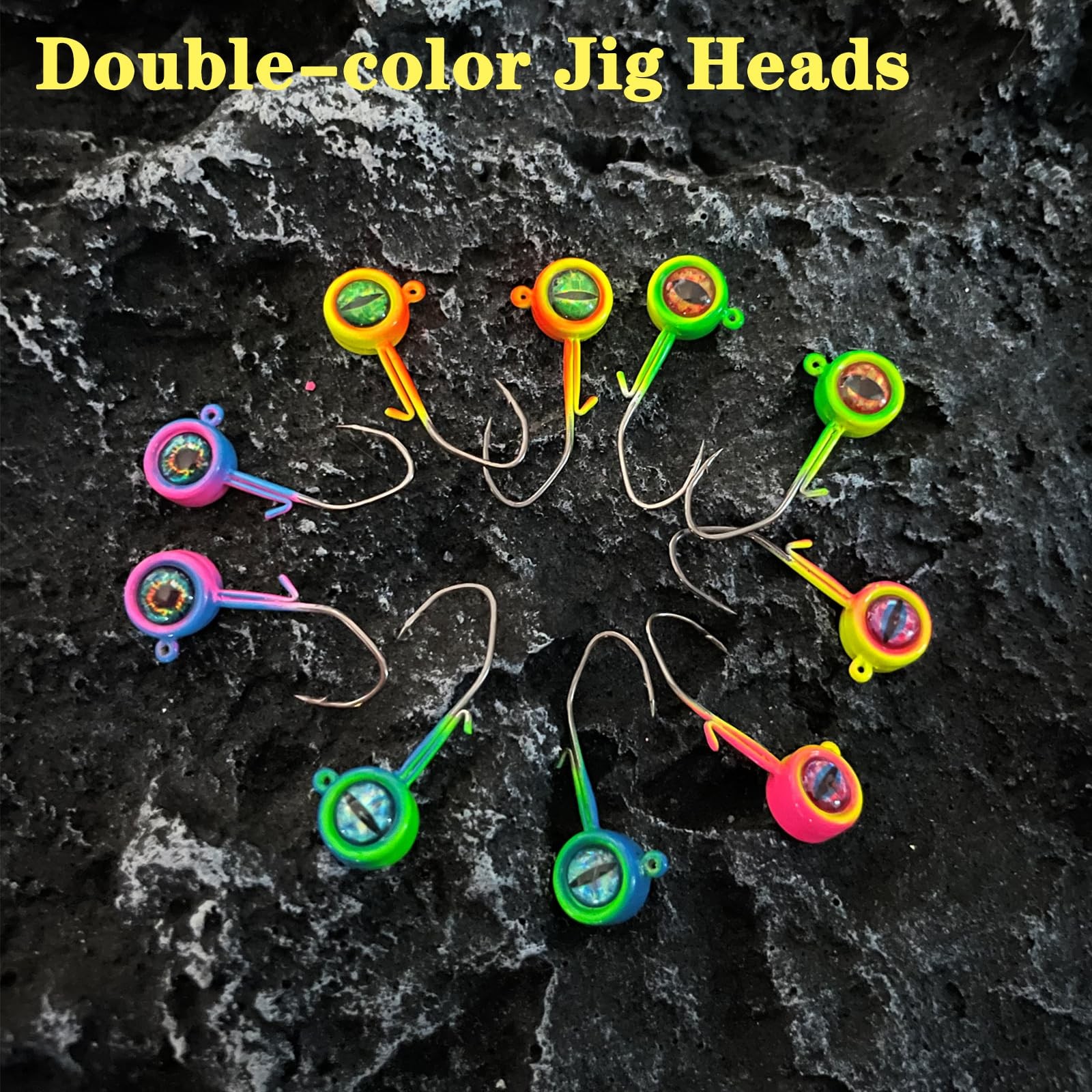 40pcs Crappie Jig Heads 1/32oz Swimbait Fishing Hooks for Bass - Image 4