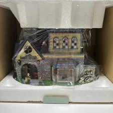 Partylite Olde World Village Candle Shoppe Tea Light House. New In Box.  P7315