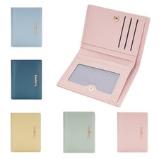 Womens Slim Bifold Leather Small Wallet Front Pocket ID Card Cash Holder Purse