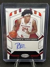 Panini 2022-23 Certified College Roll Call Ron Harper Jr. Rutgers Auto Red  /99