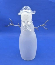 Frosted Acrylic Snow Woman Table Decor 11.5" Tall Original Packaging YK