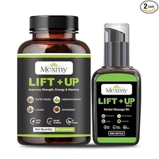 Nature Up Lift Oil 100% Pure & Natural Premium Carrier Oil & 60 Capsule For Body