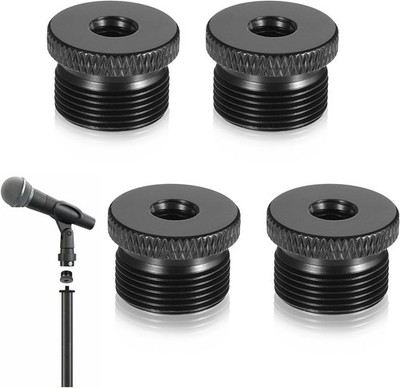 4 Pcs Mic Stand Adapter Microphone Stand Adapter 1/4 Female to 5/8 Male  Screw