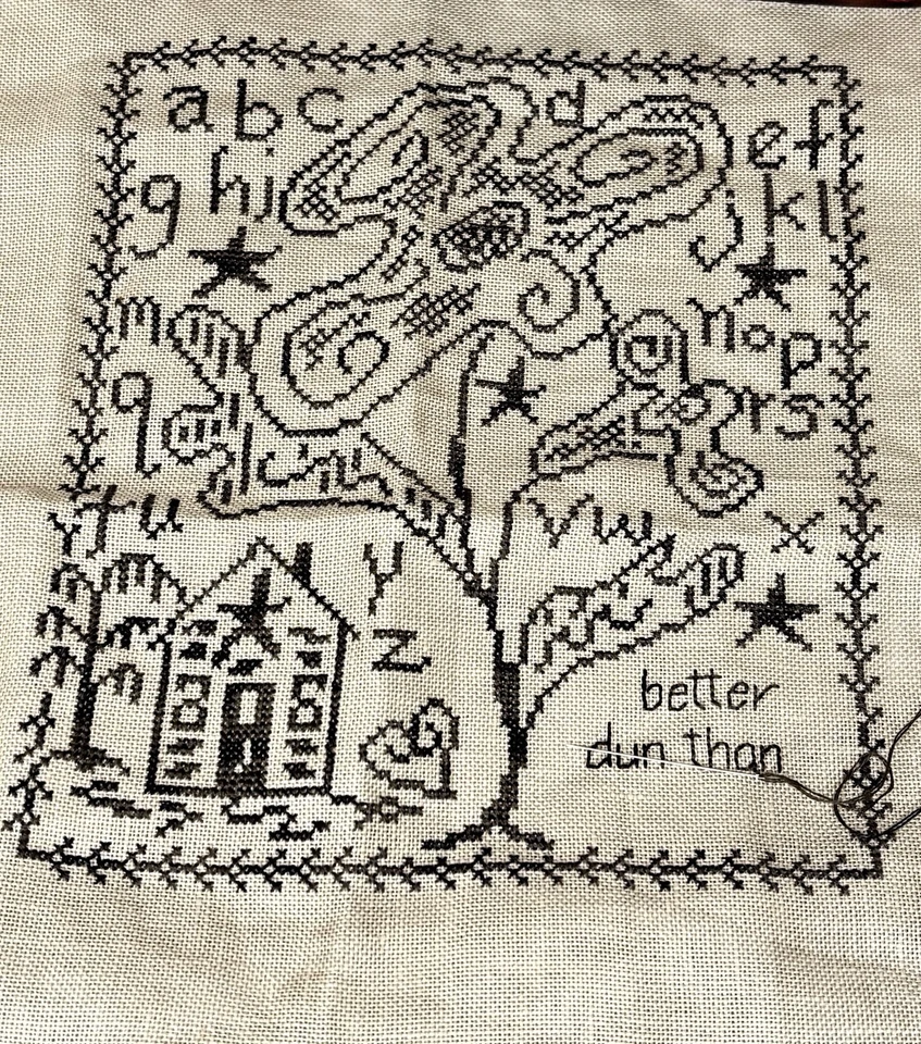 Blackbird Designs Mildred's Sampler Cross Stitch SchoolGirl Series Completed VTG - Image 2 of 4