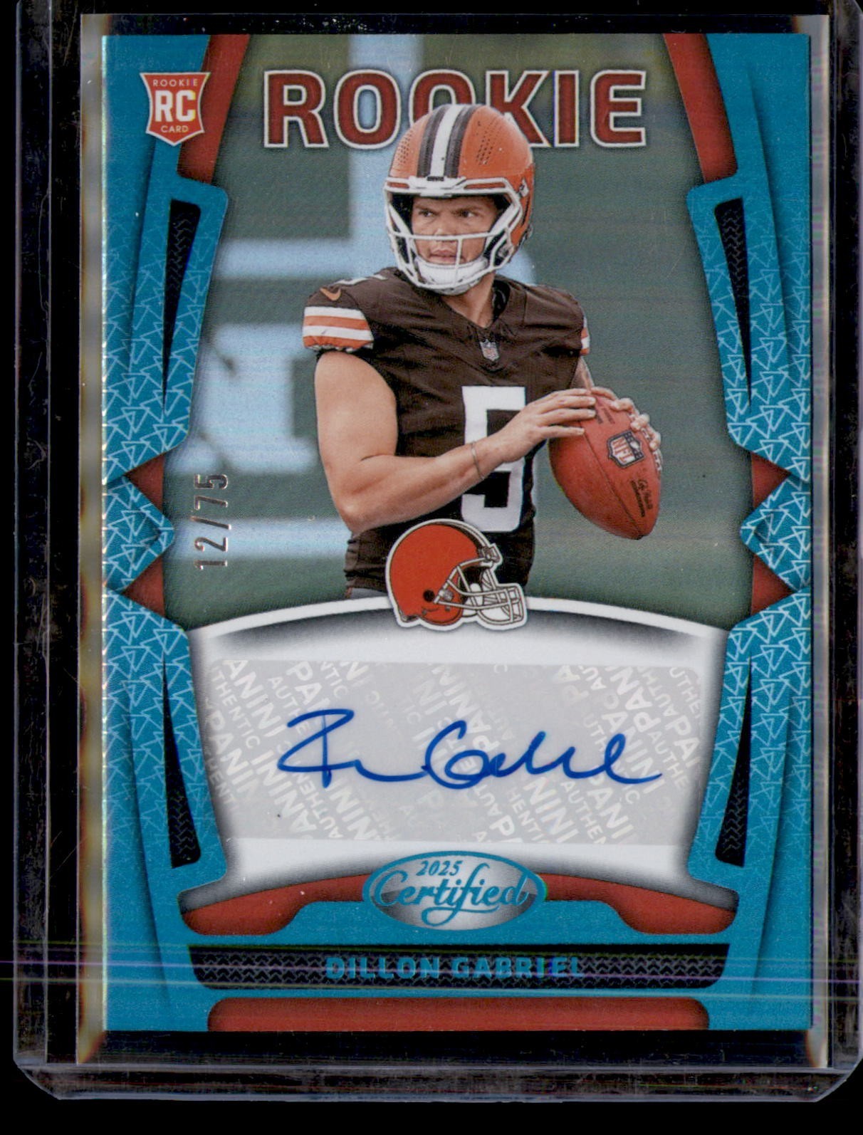 2025 Panini Certified Dillon Gabriel Rookie Autograph Auto Mirror Teal /75