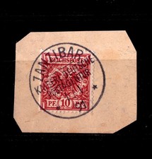 Germany D-OSTAFRIKA ZANZIBAR Sc.VZ 47 Cv.2000 € USED SIGNED.