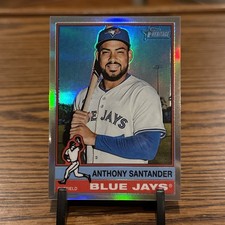 2025 Topps Heritage High ANTHONY SANTANDER Chrome REFRACTOR #703 Blue Jays