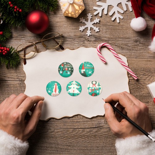  50 Pcs Clear Baubles Holiday Ornaments Christmas Glass Dome Cabochons - Zdjęcie 8 z 12