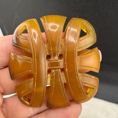 Vintage Art Deco Revival Celluloid Brooch