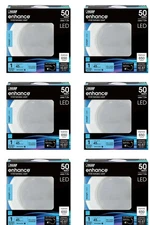 Feit Electric Enhance LED 4" White Trim, 7.2W (50W Eq), 5000K Daylight, 6 Pack