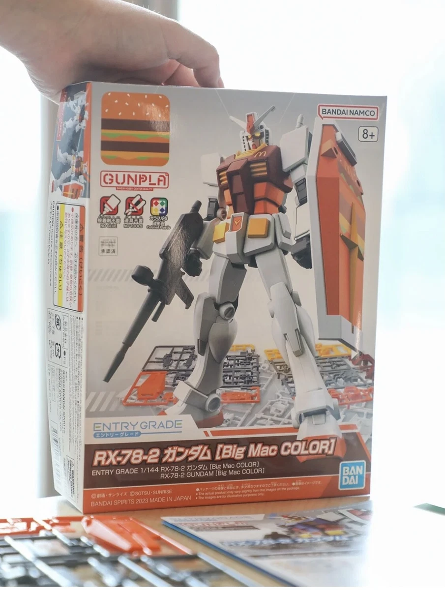 Limited edition Bandai 1/144 EG Gunpla RX-78-2 Gundam Big Mac Color Model Gift