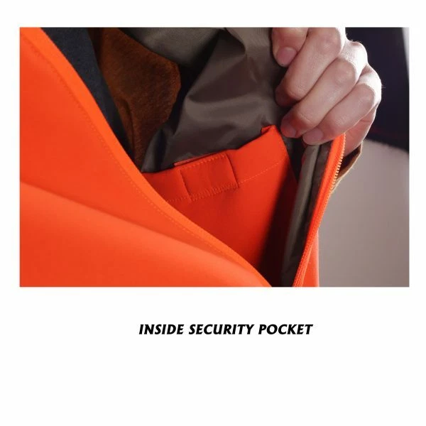 Gamehide Men's Upland Field Hunting Hoodie - Marsh Brown/Blaze Orange - Image 4 of 4