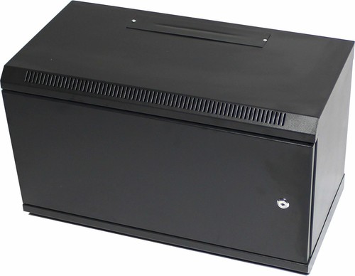 6U 19" Black METAL SOLID DOOR Network Cabinet Data Comms Security Wall Rack - 第 1/2 張圖片