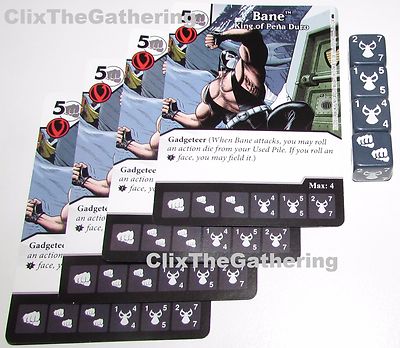 4x BANE: KING OF PENA DURO 2/124 Batman Dice Masters DC