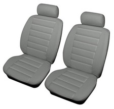 SEAT AROSA 97-04 GREY Front Leather Look SPORT Car Seat Covers Airbag Ready