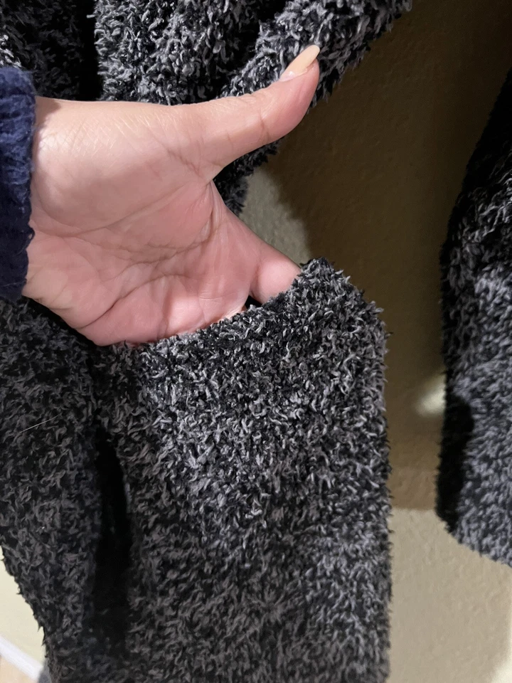 Bata BAREFOOT DREAMS Estilo Acozychic 509 Negra Grafito Talla 1 Salón Acogedor Bolsillos Foto 4 de 4