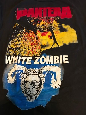 Rare Vintage 1996 Pantera White Zombie Tour Shirt Size XL Rock
