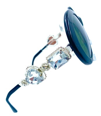 MOSCHINO BY PERSOL M253 VINTAGE BLACK CLEAR JEWELED LADY 