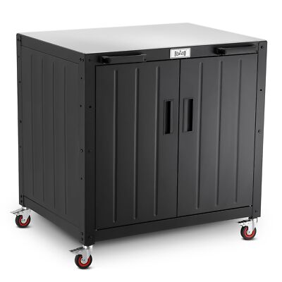 FEASTO Grill Table Outdoor Bar Cart Grill Cart with Storage CabinetModular Ou...