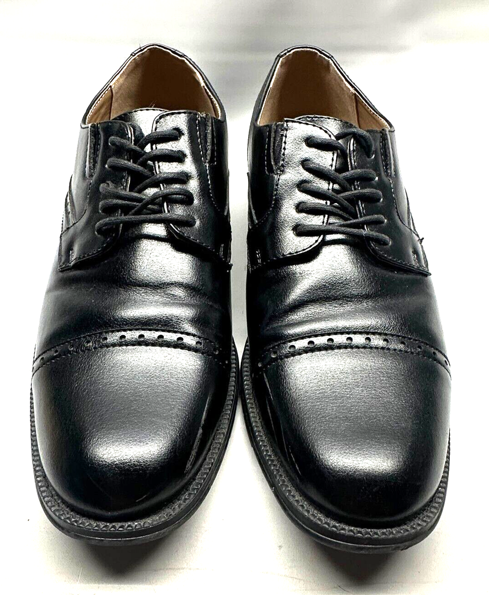JF J Ferrar Dress Shoes Mens 9.5 M Oxford Cap Toe Black Faux  display picture 2