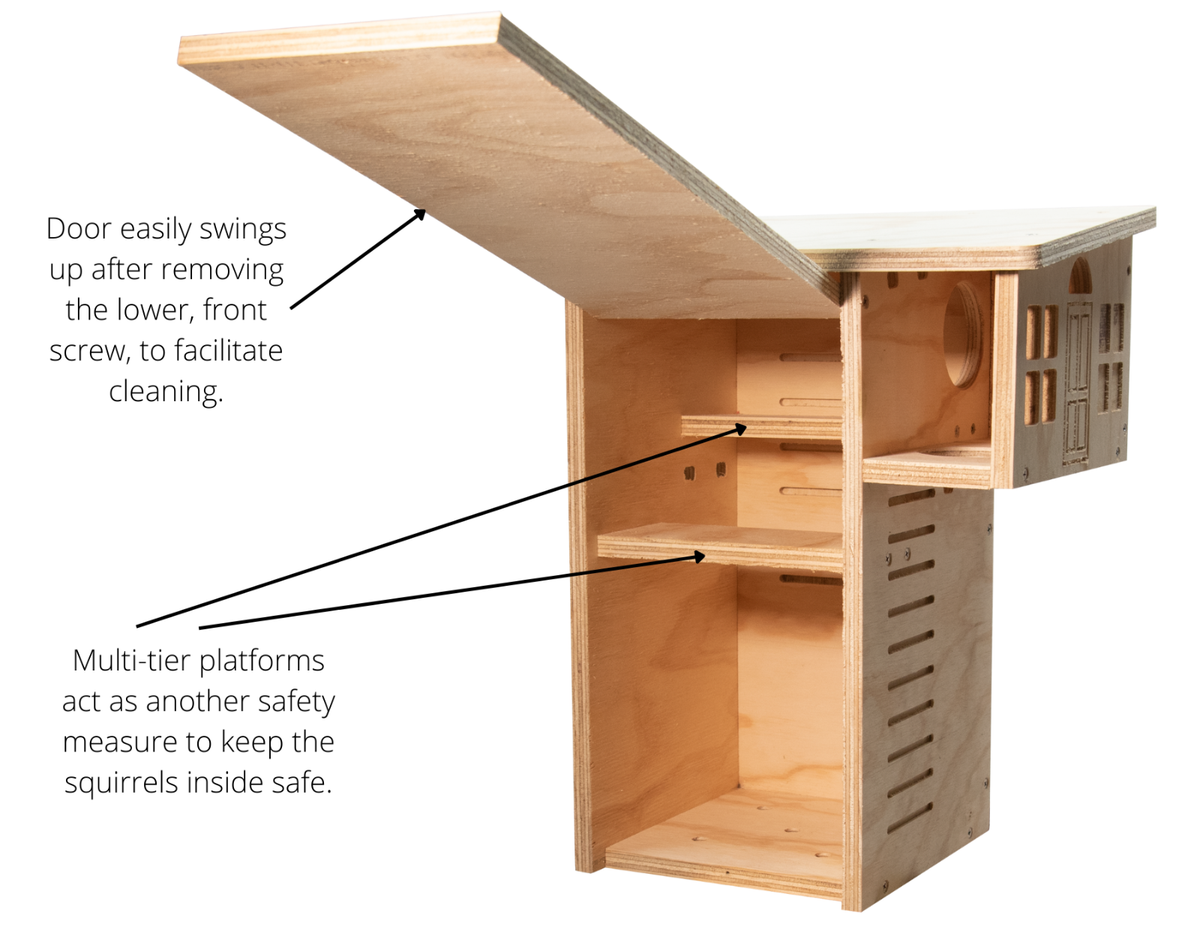 JCs Wildlife Plywood Squirrel House Nesting Box | eBay