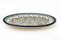Bunzlauer Keramik Servierplatte 34X26,7X2,8Cm Dekor DU182 Wurstplatte KäSeplatte