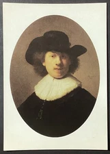 Rembrandt van Rijn Self Portrait Vintage Continental Art Postcard Unposted
