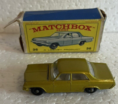 Matchbox Lesney Gold Opel Diplomat 36 Diecast Car