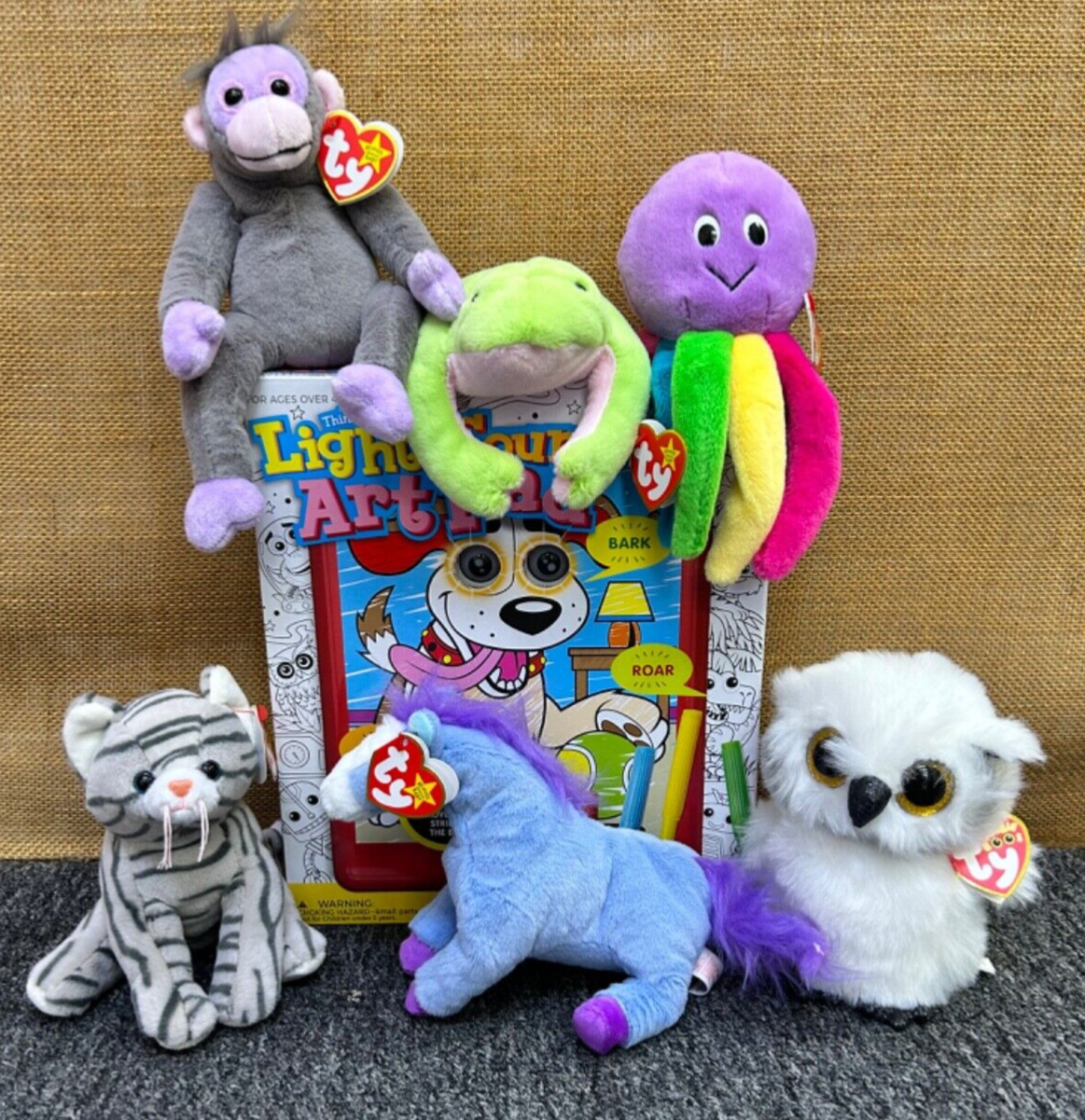 STEAM Light N Sound Art Interactive Pad with Animal Plush Bundle for Kids-image