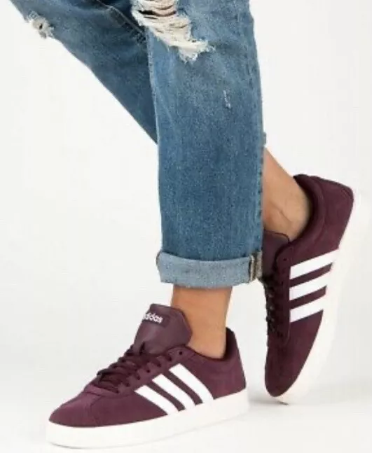 Ordinario Monótono semanal Adidas VL Court 2.0 Burgundy Suede Skateboarding Sneakers Shoes Mens Size  8.5 | eBay