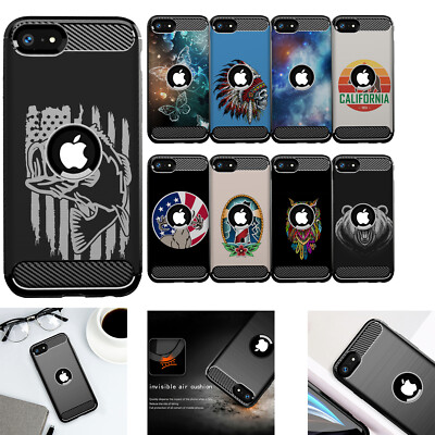 For [Apple iPhone SE (2020)][Flex TPU Fiber SET8] TPU Slim Flexible Grip Case