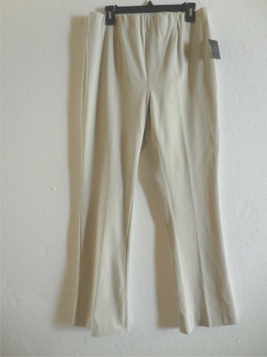John Mark Hollywood Flat Front Soft Flare Twill Pants Beige Sz 12 NWT $89 - Bild 2 von 12