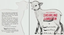 1950s Lamb Label Lambskin Advertising A C Lawrence Leather Swift & Co Peabody MS