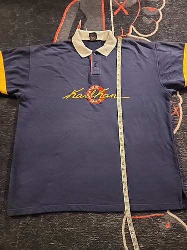 VINTAGE NAVY BLUE KARL KANI ,KANI SPORT POLO RUGBY SHIRT SIZE XL - Picture 8 of 16
