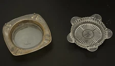 Vintage  Glass Ashtrays-lot Of 2.