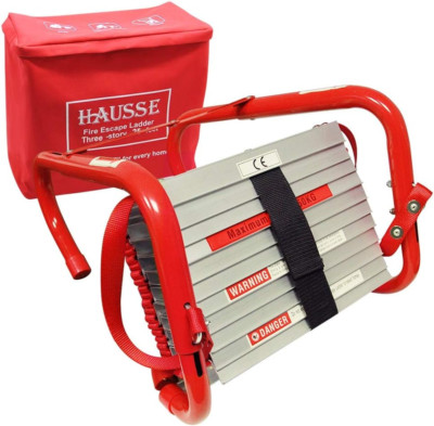 25ft Retractable 3-Story Fire Escape Ladder - Safe Emergency Exit Solution
