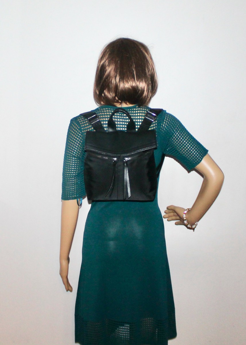 BOTKIER NEW YORK Trigger Black Nylon Mini Backpack Handbag  display picture 1