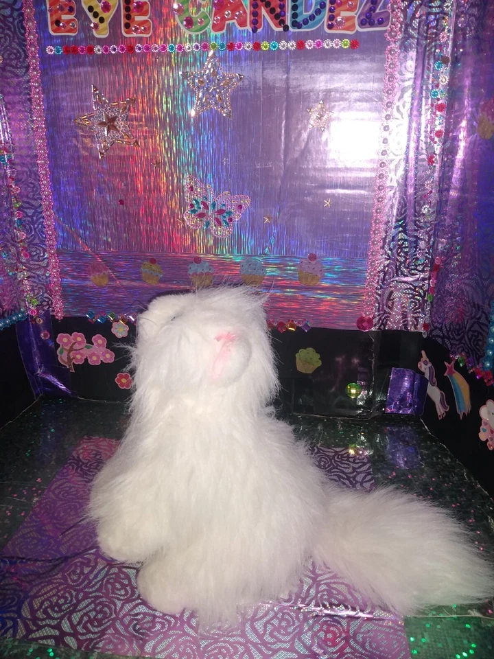 🦄Ganz / Webkinz Fluffy "Persian Cat" White Color HM110 '2003 9" Plush! No Code. - Image 3 of 4