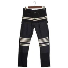 Issey Miyake APOC INSIDE Stripe Skinny Jeans Size 32 (Navy) 