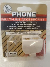 Dual Modular Adapter For Cord/cordless Phones,fax Machines,by Lance Industries. 