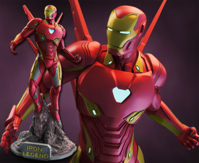 IRON MAN, MARVEL, 1/4-1/24, FIGUR, FAN ART, 3D-DRUCK, STATUE, SANIX3D, MFW