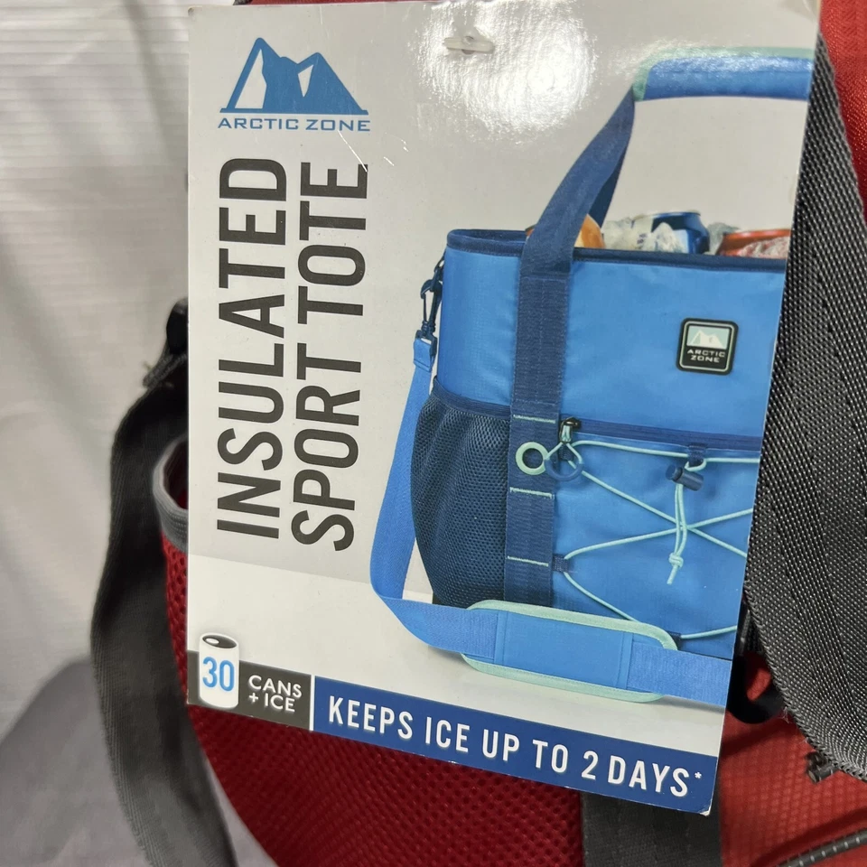 Bolsa deportiva aislada Arctic Zone 30 latas + hielo con microban rojo Foto 4 de 4